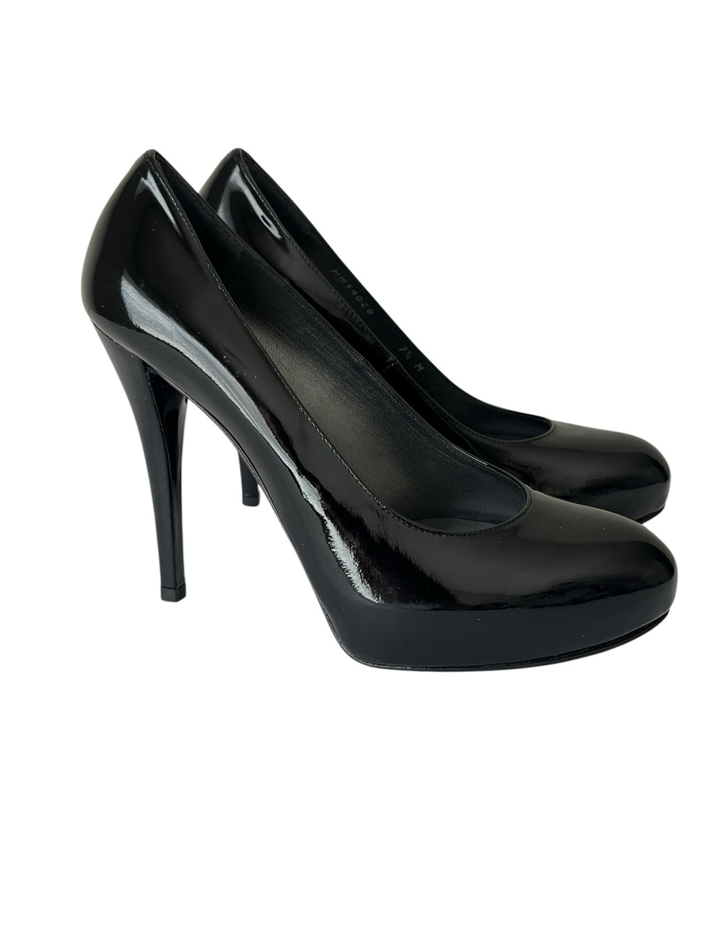 Stuart Weitzman Shiny Black Patent Platform Stilettos